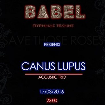 Live «Canus Lupus acoustic trio»